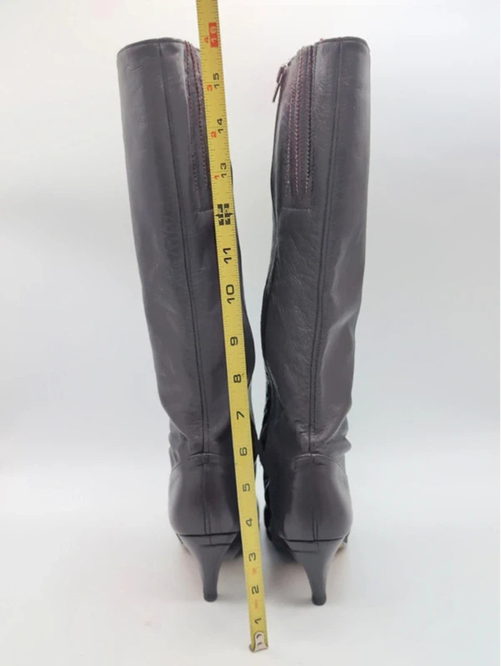 Vintage 80s Life Stride 6 Burgundy Leather Knee High Boots - Picture 4 of 10